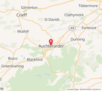 Map of Auchterarder, ScotlandScotland