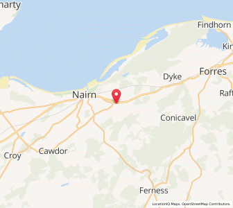 Map of Auldearn, ScotlandScotland