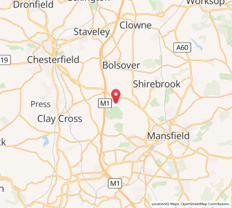 Map of Ault Hucknall, EnglandEngland