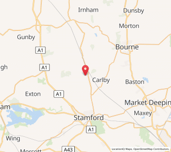 Map of Aunby, EnglandEngland