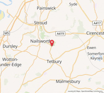 Map of Avening, EnglandEngland