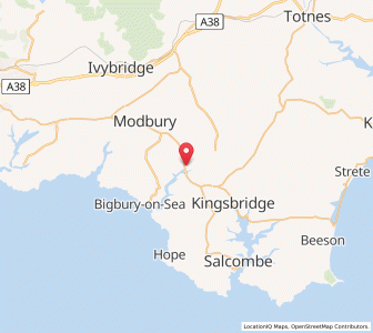 Map of Aveton Gifford, EnglandEngland