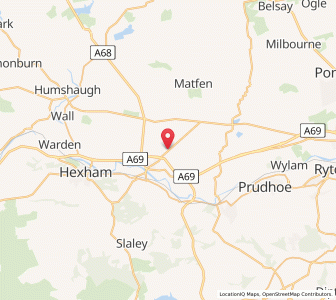 Map of Aydon, EnglandEngland