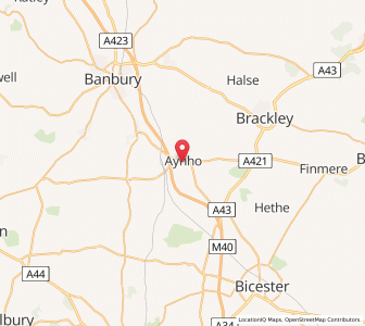 Map of Aynho, EnglandEngland