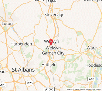 Map of Ayot Saint Peter, EnglandEngland