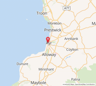 Map of Ayr, ScotlandScotland