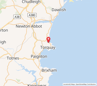 Map of Babbacombe, EnglandEngland