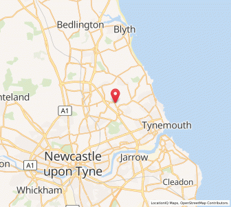 Map of Backworth, EnglandEngland