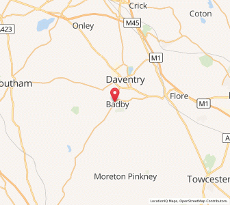 Map of Badby, EnglandEngland