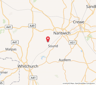 Map of Baddiley, EnglandEngland
