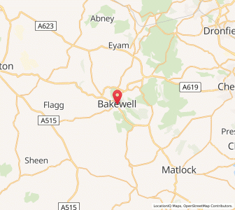 Map of Bakewell, EnglandEngland