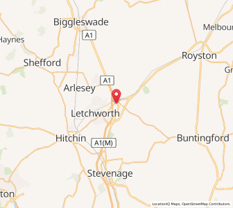 Map of Baldock, EnglandEngland