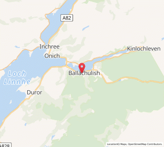 Map of Ballachulish, ScotlandScotland