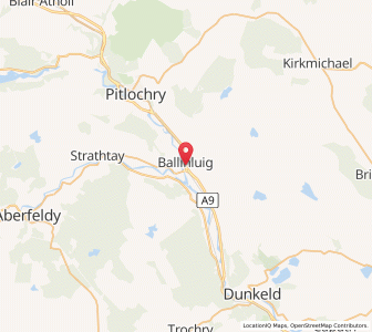 Map of Ballinluig, ScotlandScotland