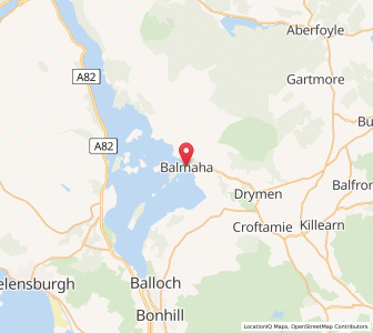 Map of Balmaha, ScotlandScotland