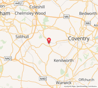 Map of Balsall Common, EnglandEngland