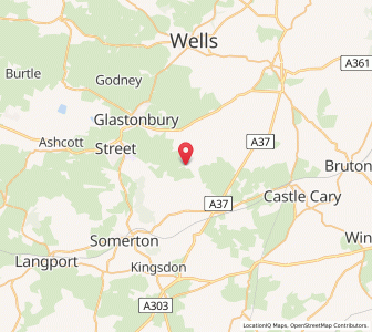 Map of Baltonsborough, EnglandEngland