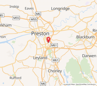 Map of Bamber Bridge, EnglandEngland