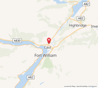 Map of Banavie, ScotlandScotland