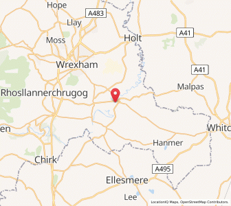Map of Bangor-is-y-coed, WalesWales