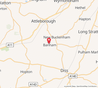 Map of Banham, EnglandEngland