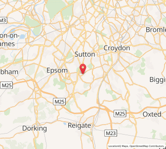 Map of Banstead, EnglandEngland