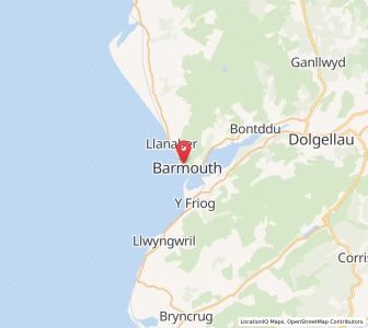 Map of Barmouth, WalesWales