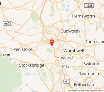 Map of Barnsley, EnglandEngland