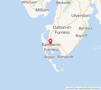 Map of Barrow in Furness, EnglandEngland