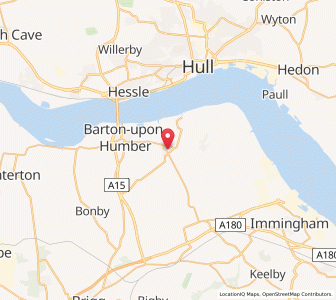 Map of Barrow upon Humber, EnglandEngland