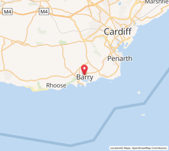 Map of Barry, WalesWales