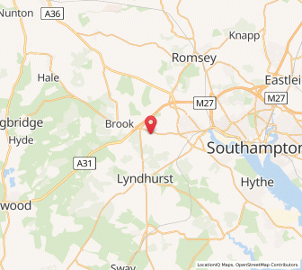 Map of Bartley, EnglandEngland