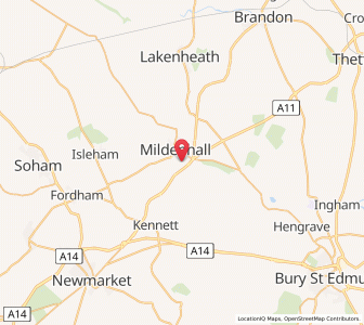 Map of Barton Mills, EnglandEngland