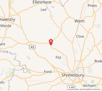 Map of Baschurch, EnglandEngland