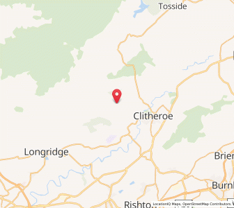 Map of Bashall Eaves, EnglandEngland