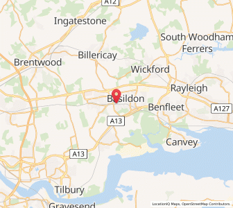 Map of Basildon, EnglandEngland