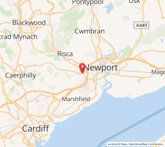 Map of Bassaleg, WalesWales