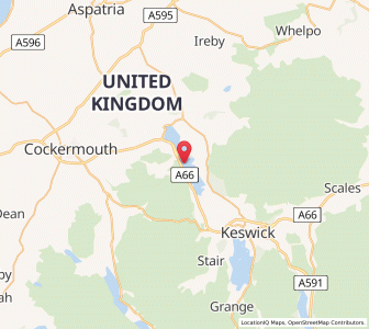 Map of Bassenthwaite Lake, EnglandEngland