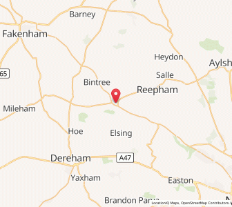 Map of Bawdeswell, EnglandEngland