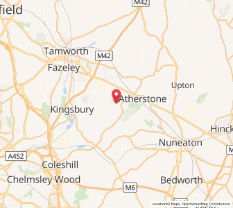 Map of Baxterley, EnglandEngland