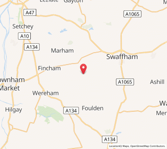 Map of Beachamwell, EnglandEngland