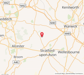 Map of Bearley, EnglandEngland