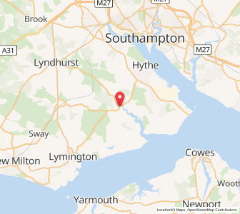 Map of Beaulieu, EnglandEngland