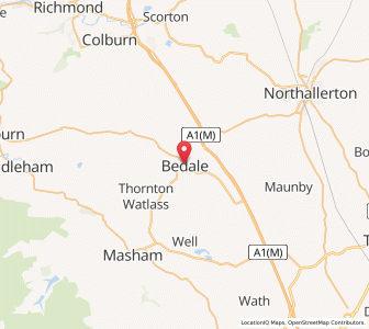 Map of Bedale, EnglandEngland