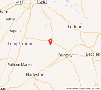 Map of Bedingham, EnglandEngland