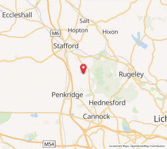 Map of Bednall, EnglandEngland