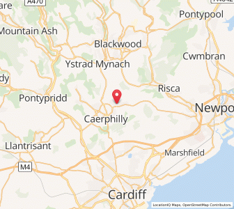 Map of Bedwas, WalesWales