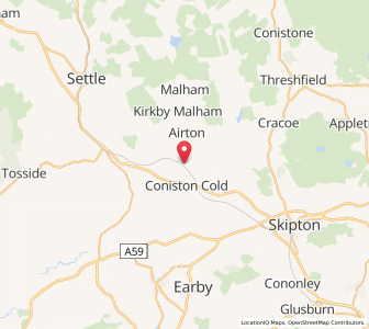 Map of Bell Busk, EnglandEngland
