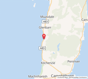 Map of Bellochantuy, ScotlandScotland