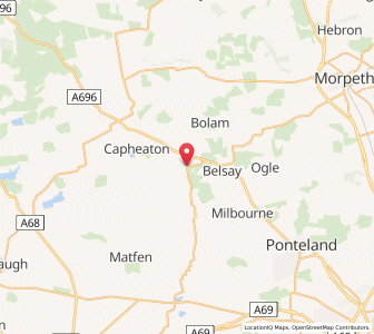 Map of Belsay, EnglandEngland